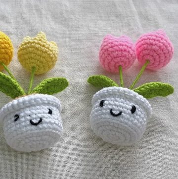 How to crochet Tulip Pot Pattern
