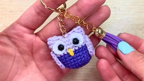 Free Crochet Owl Keychain Pattern