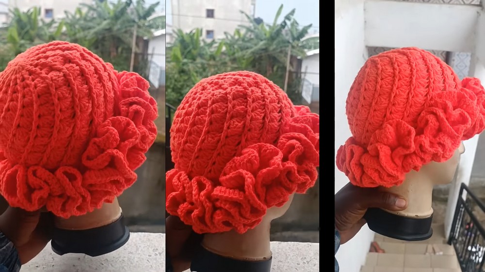 Crochet Ruffle Hat