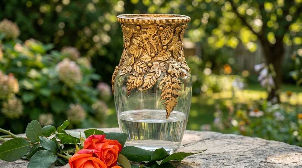 How to rejuvenate old GLASS VASE with AIR DRY CLAY