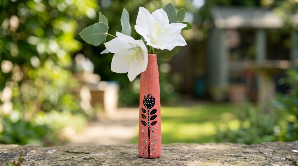 HOW TO MAKE EASY AIR DRY CLAY VASE & TEXTURED CLAY WALL ART | Clay Home Decor