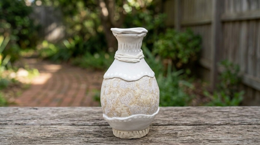 FLOWER VASE | DIY Air Dry Clay Projects for Home Decor