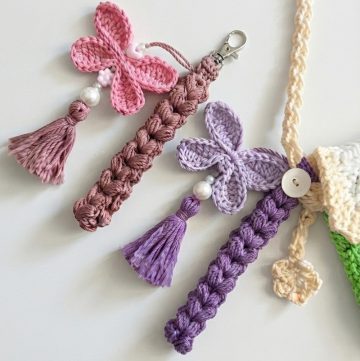 Crochet Butterfly Keychain Pattern 2
