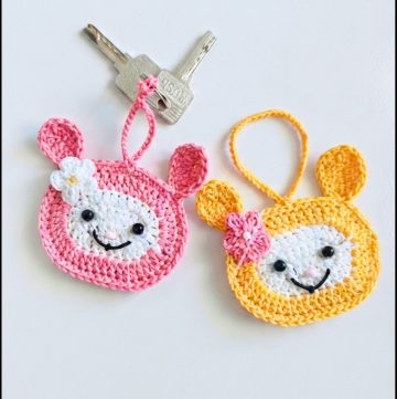 Crochet Cute Bunny Keychain Pattern 2