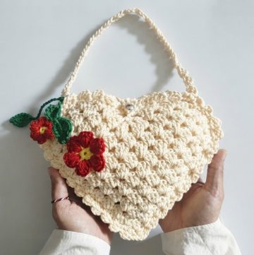 Crochet Heart Bag Pattern 2