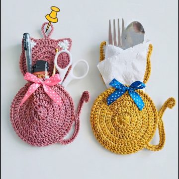 Crochet Meow Spoon Holder Pattern 2