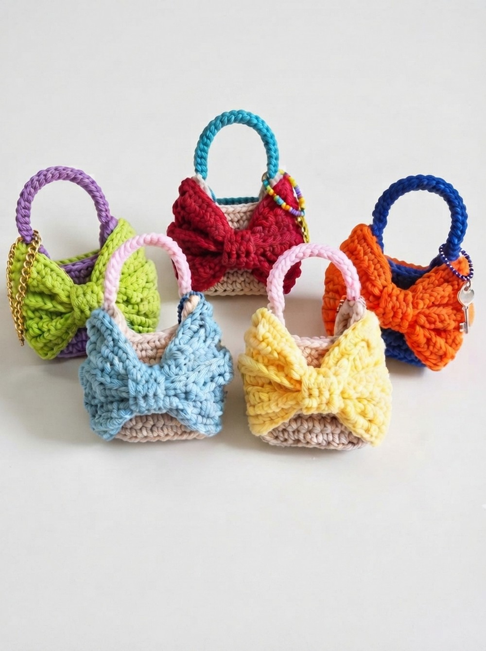 Crochet Mini Bag Keychain Pattern 1