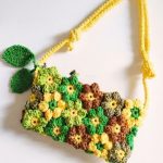 Crochet Puff Flowers Mini Bags Pattern 1