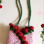 Crochet Rose Flower Bag Pattern 1