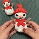 Crochet Snowman Ornament