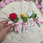 Mini Crochet Rose Step by Step 🌹 How to Crochet a Little Rose Easily and Quickly for Beginners 10