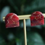 Polymer Clay Ruby Red Marble Faux Stone Earrings Tutoria Polymer Clay Earrings For Beginners