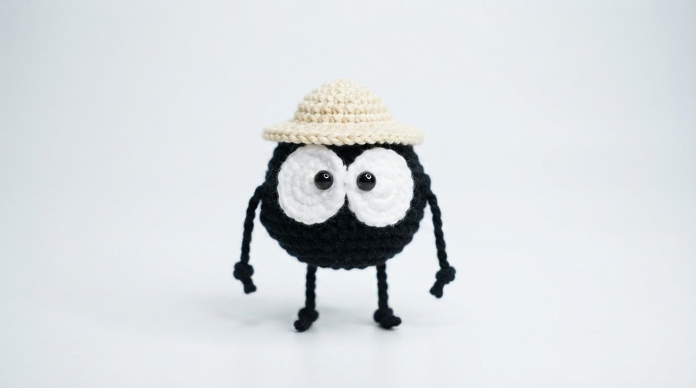Crochet Susuwatari Keychain Step by Step Tutorial Crochet Soot Prites