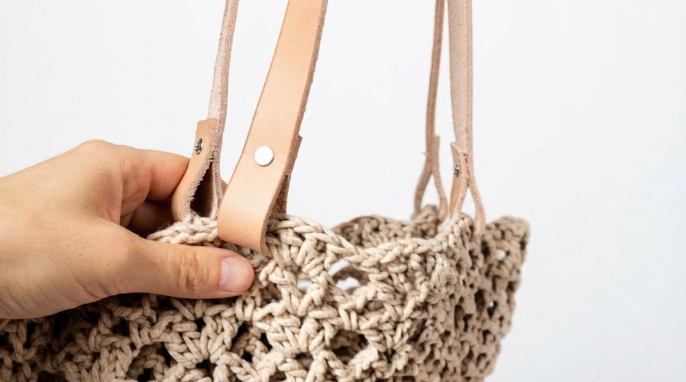 How To Crochet Mesh Bag Made Of Macrame Cord (9)