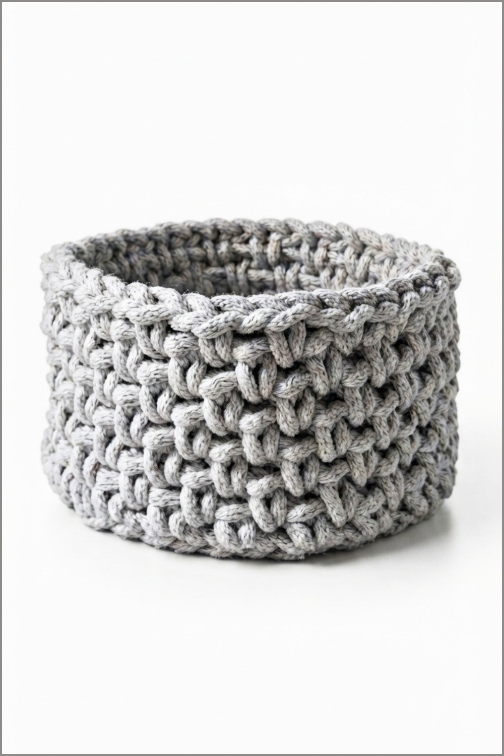 How To Crochet Moss Stitch Basket (9)