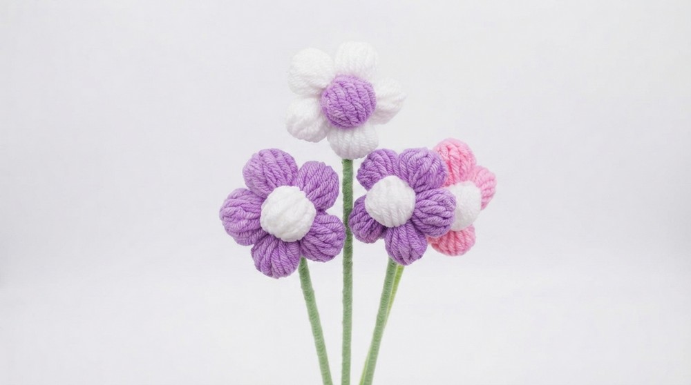 🌸 5 Petal Corn Flower Crochet