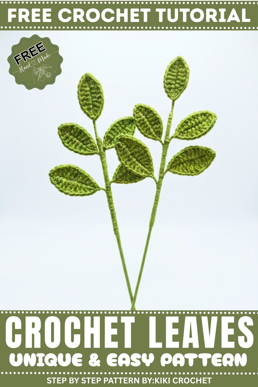 🌿 Simple, Easy Crochet Leaves Step by Step Tutorial