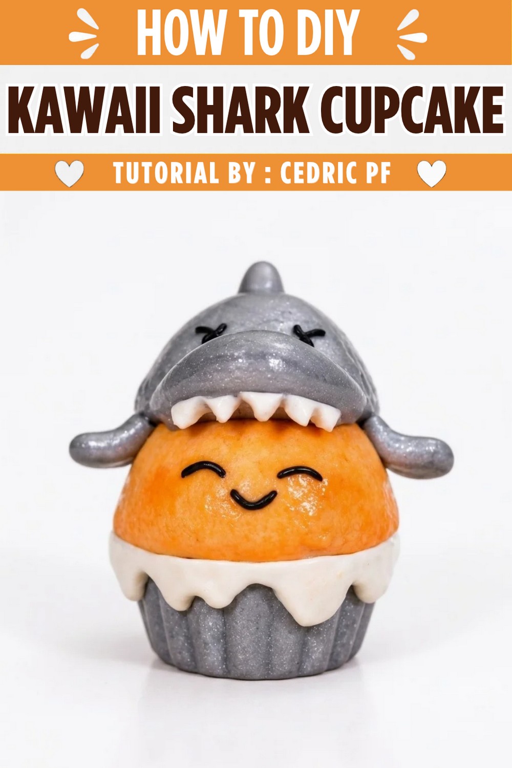 Adorable DIY Kawaii Shark Cupcake Figure (1)