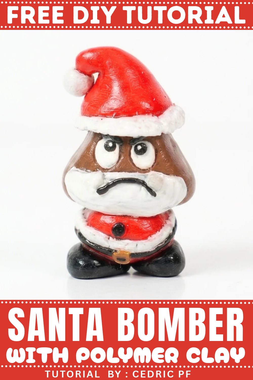 DIY Super Santa Bomber Polymer Clay Tutorial (1)